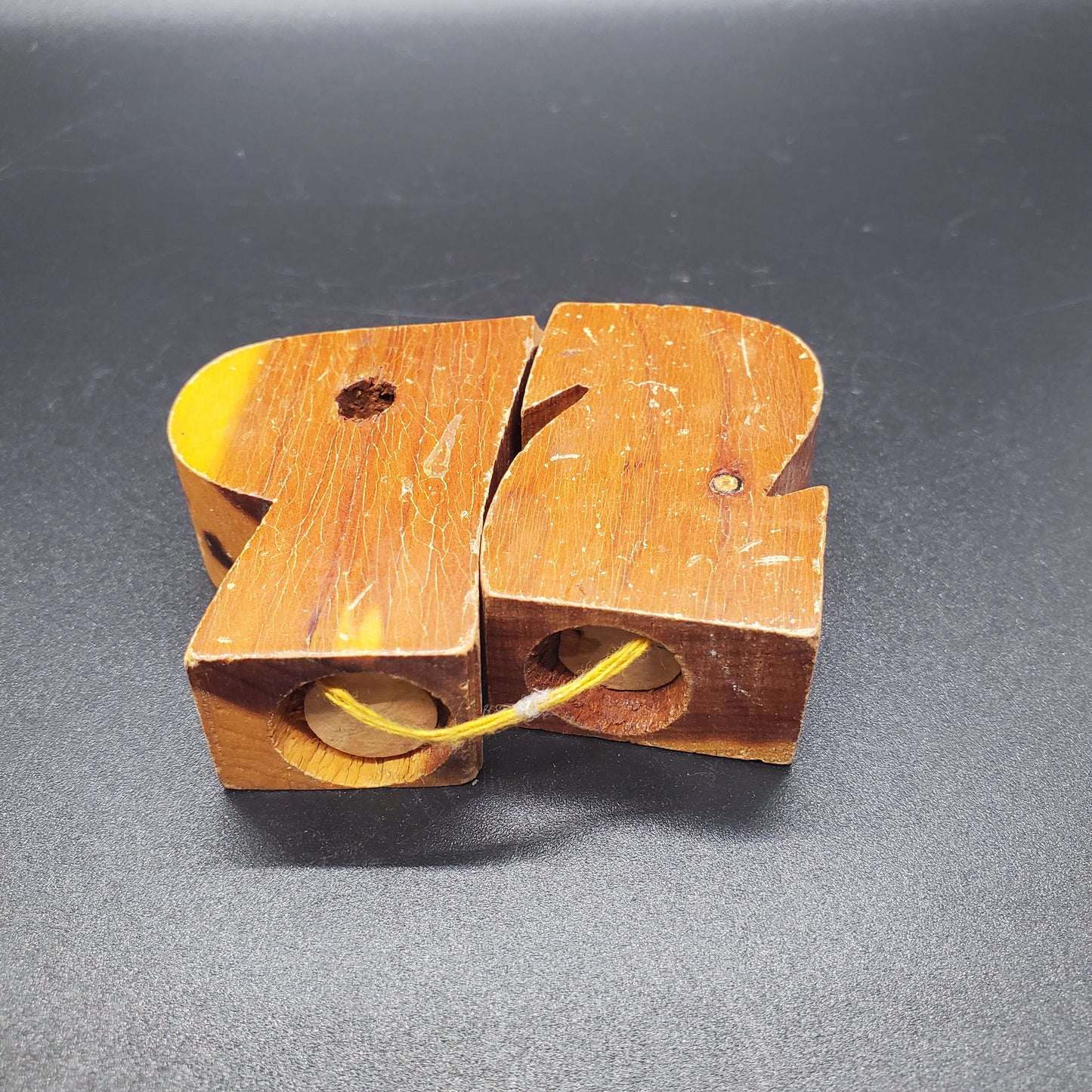 S and P "Tethered" Wood Salt and Pepper Shakers