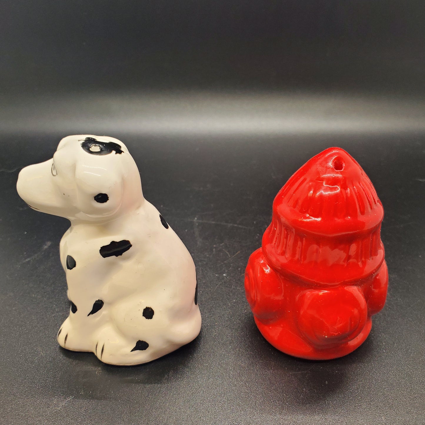 Dalmatian and Fire Hydrant Salt and Pepper Shaker Set