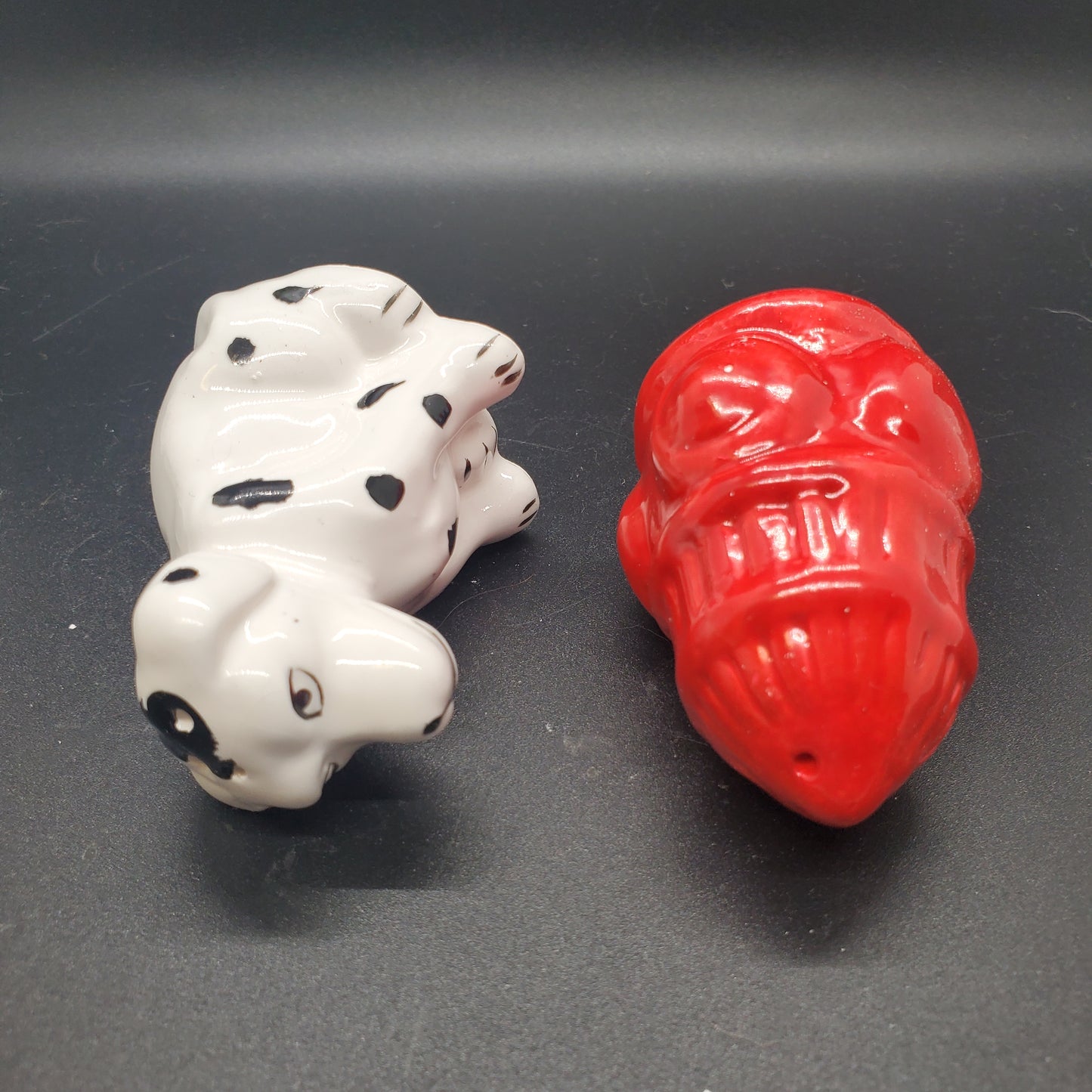 Dalmatian and Fire Hydrant Salt and Pepper Shaker Set