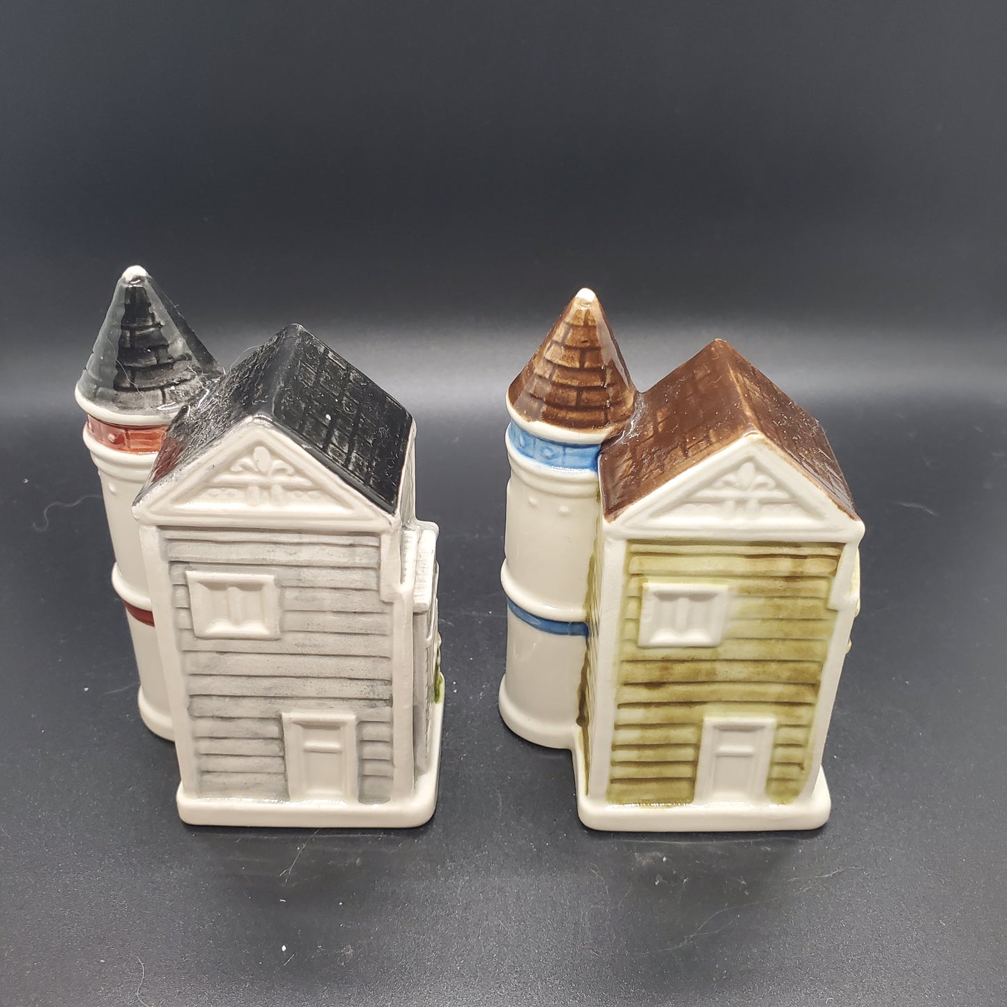 Otagiri Japan Ceramic Victorian Houses Salt & Pepper Shaker Set