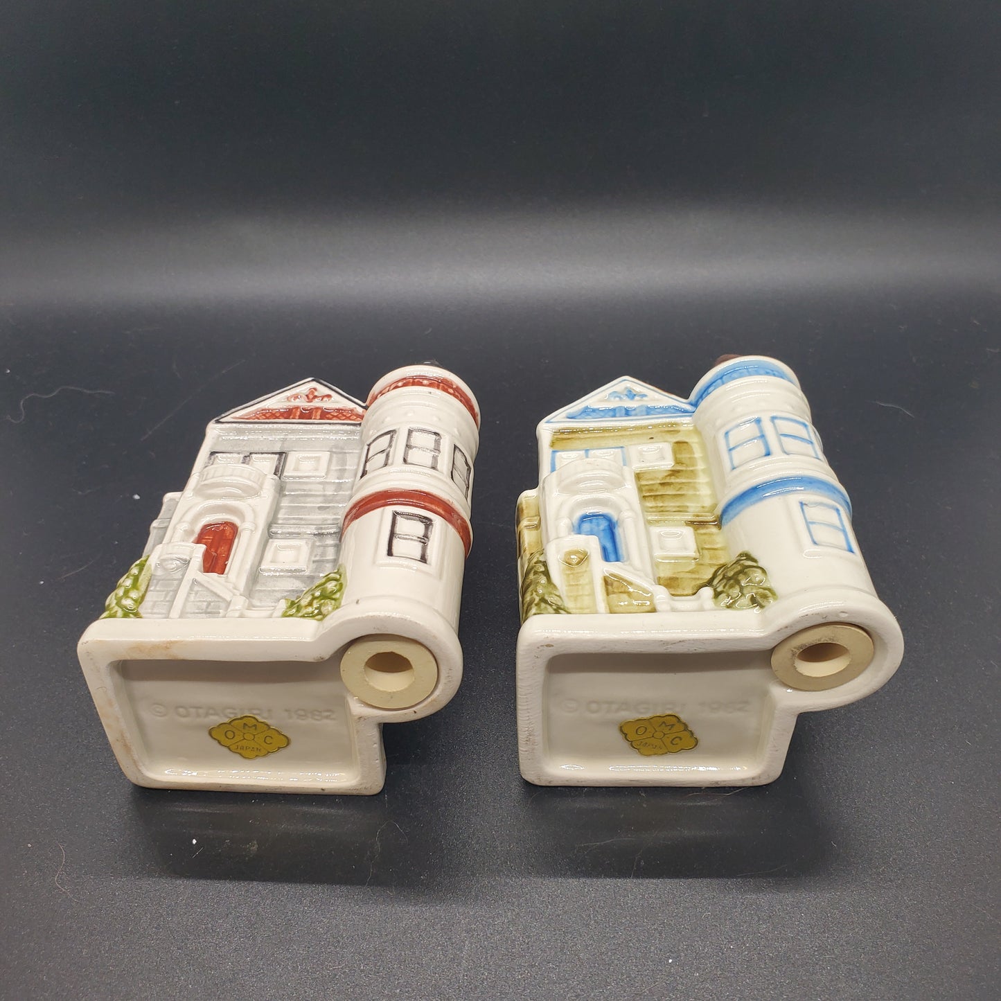 Otagiri Japan Ceramic Victorian Houses Salt & Pepper Shaker Set
