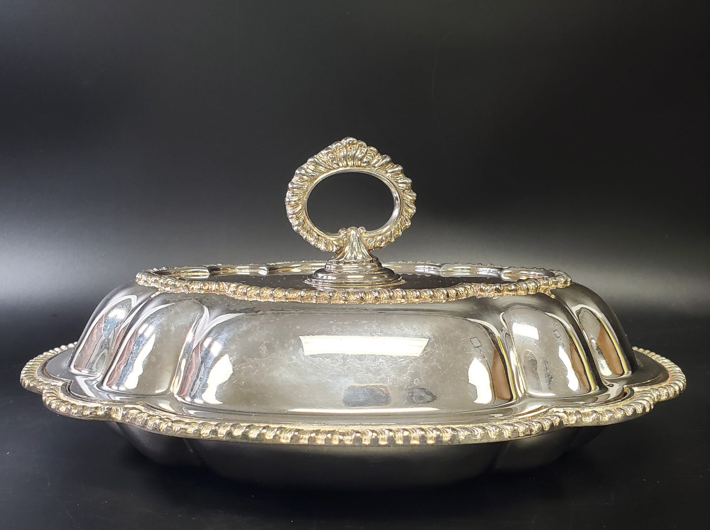 Silver covered entrée