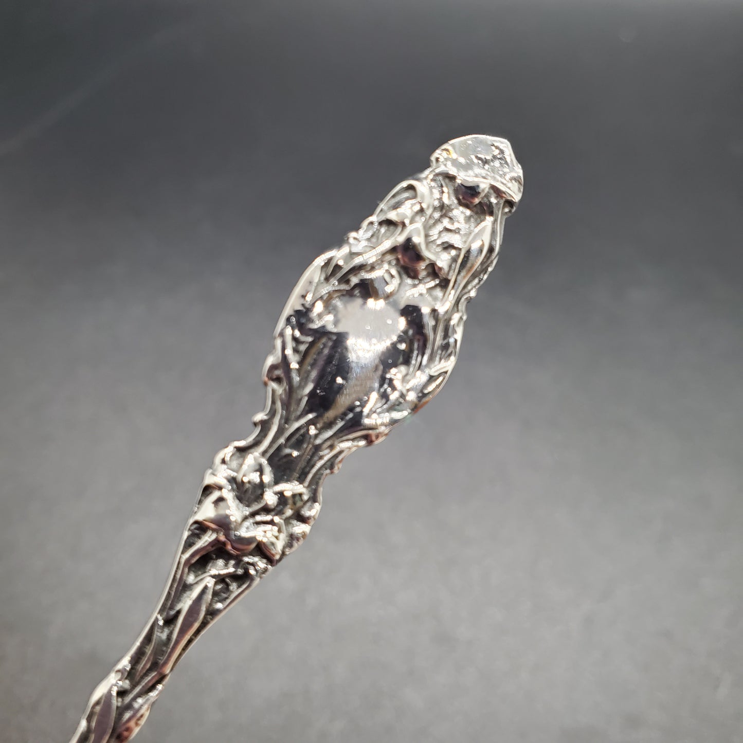 Sterling Silver Shell Master Salt Spoon