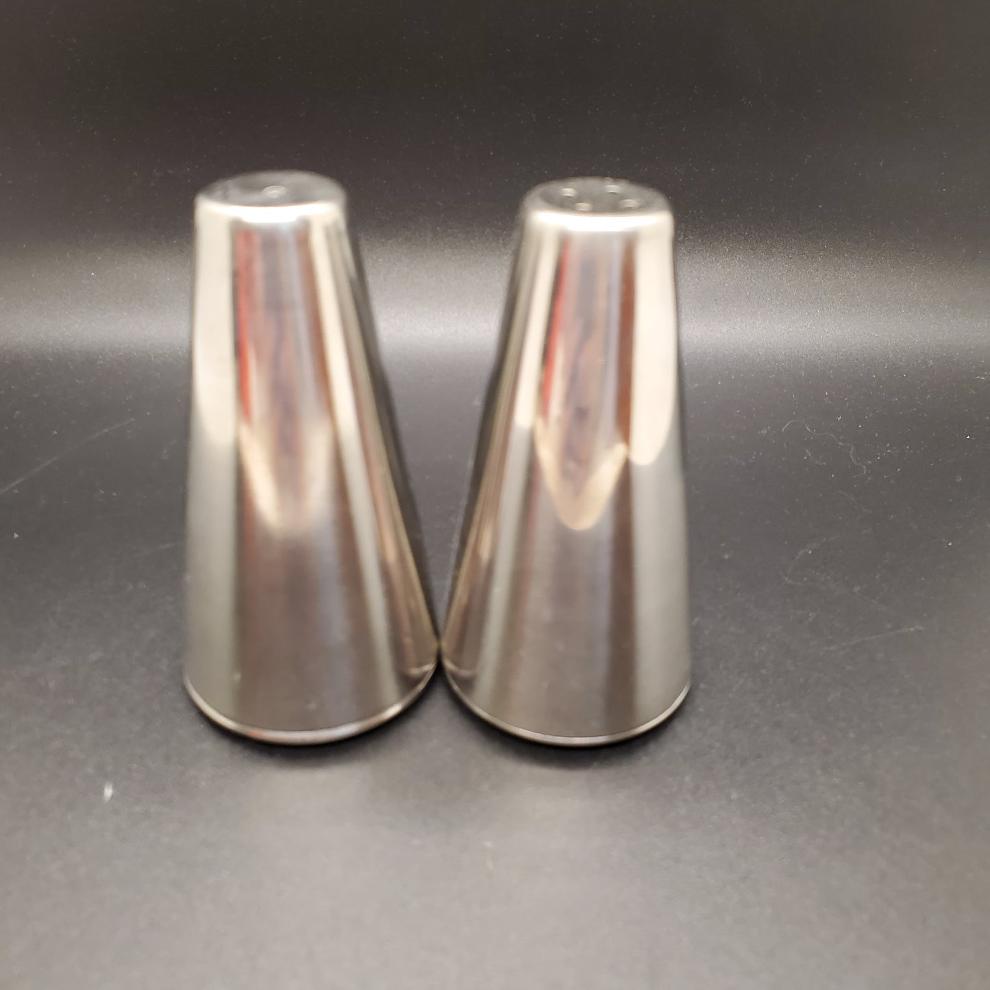 Vintage Stainless Salt and Pepper Shaker Set