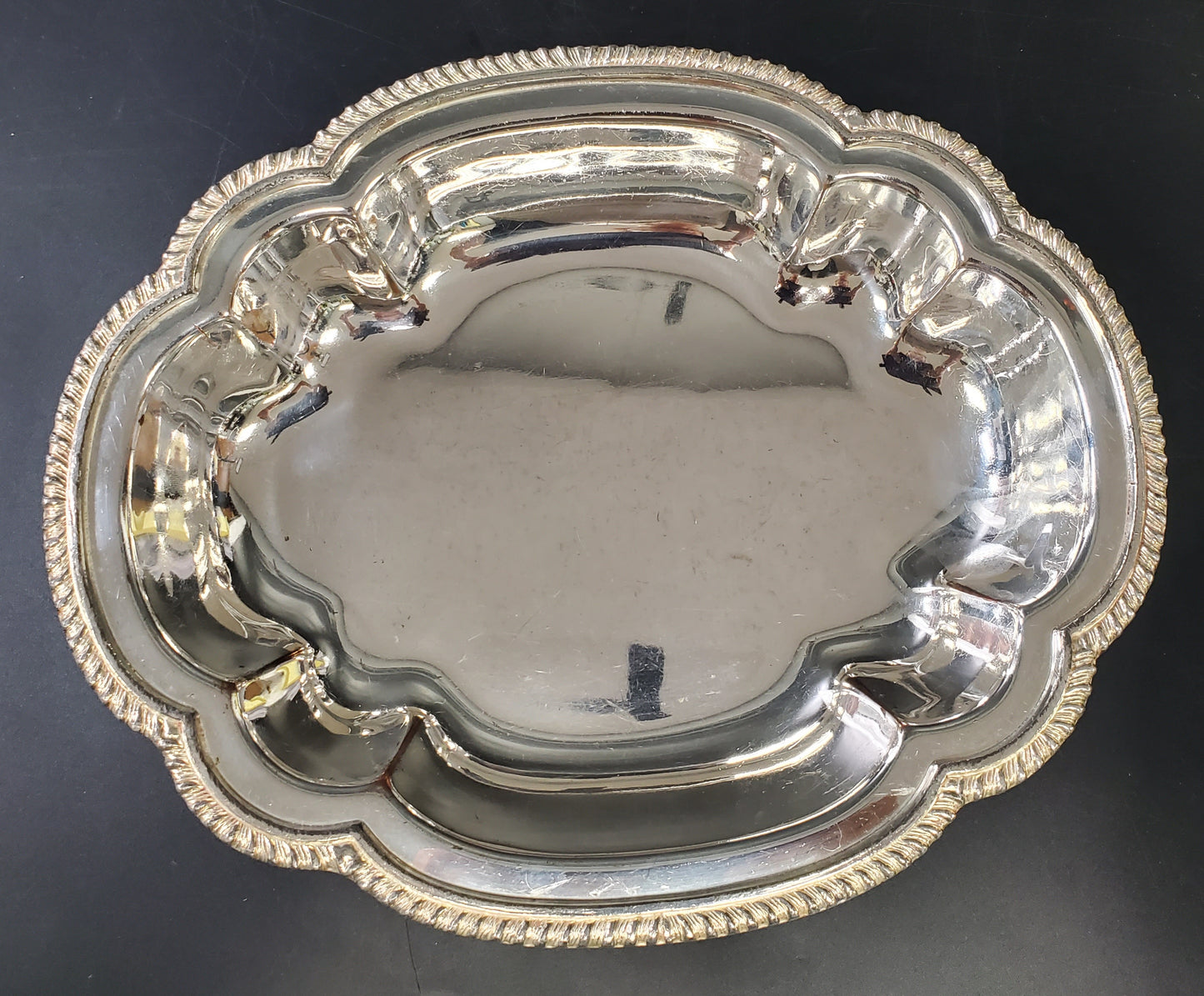 Antique Sheffield Silver Co Ornate Divided Entrée Dish