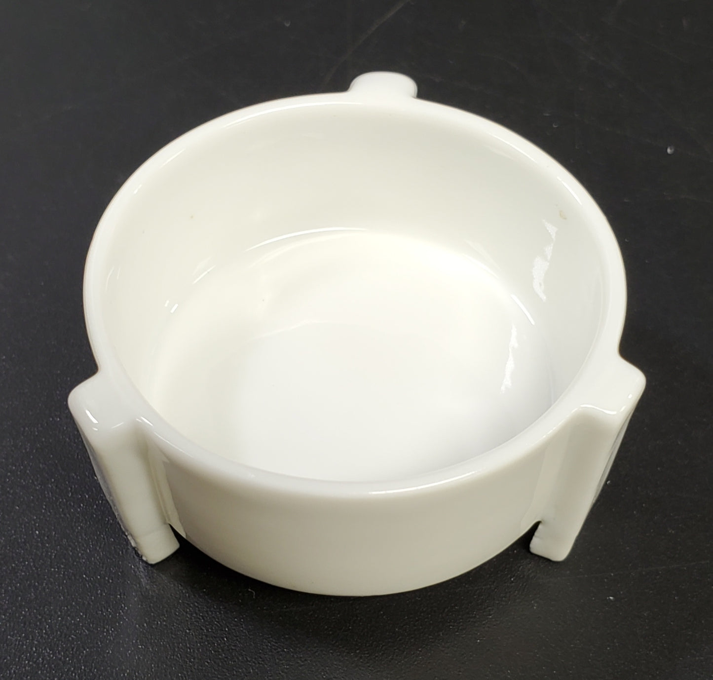 White Ceramic Salt Cellar with Tripod Base