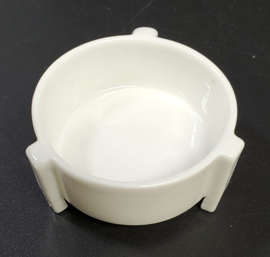 White Ceramic Salt Cellar with Tripod Base