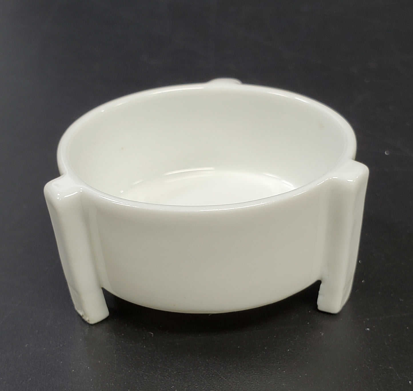 White Ceramic Salt Cellar with Tripod Base