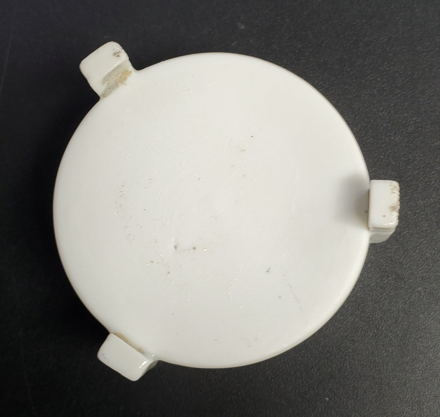 White Ceramic Salt Cellar with Tripod Base