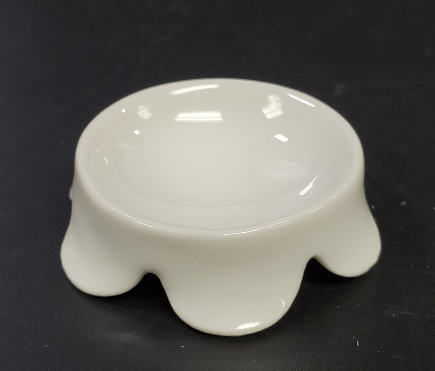 Porcelain White Salt Cellar with a Scalloped Skirt Haviland France