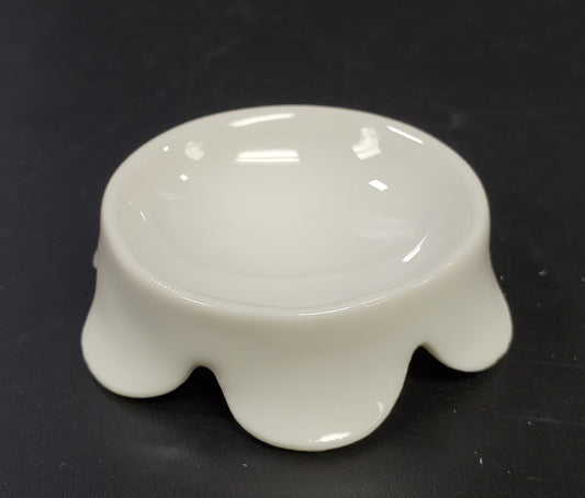 Porcelain White Salt Cellar with a Scalloped Skirt Haviland France