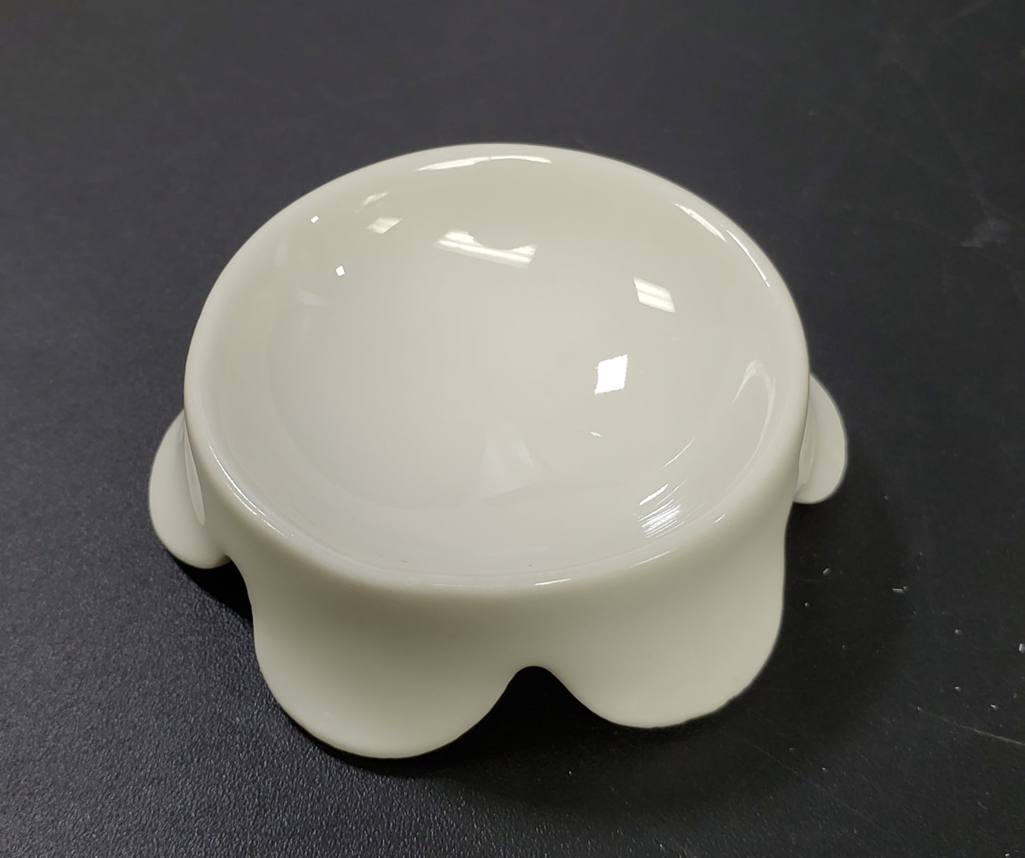 Porcelain White Salt Cellar with a Scalloped Skirt Haviland France