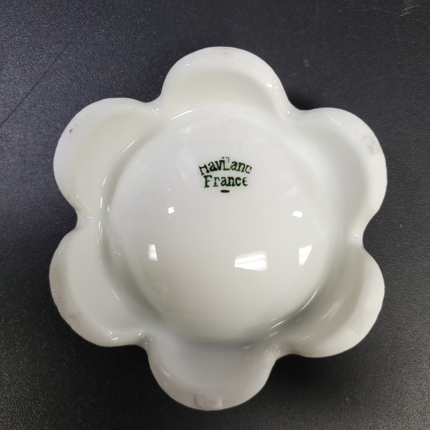 Porcelain White Salt Cellar with a Scalloped Skirt Haviland France