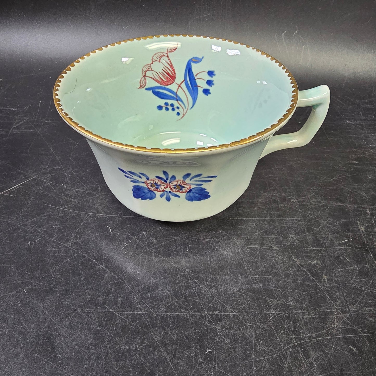 Adams "Georgian" Oversized Tea Cup England Calyx Ware Hand Painted