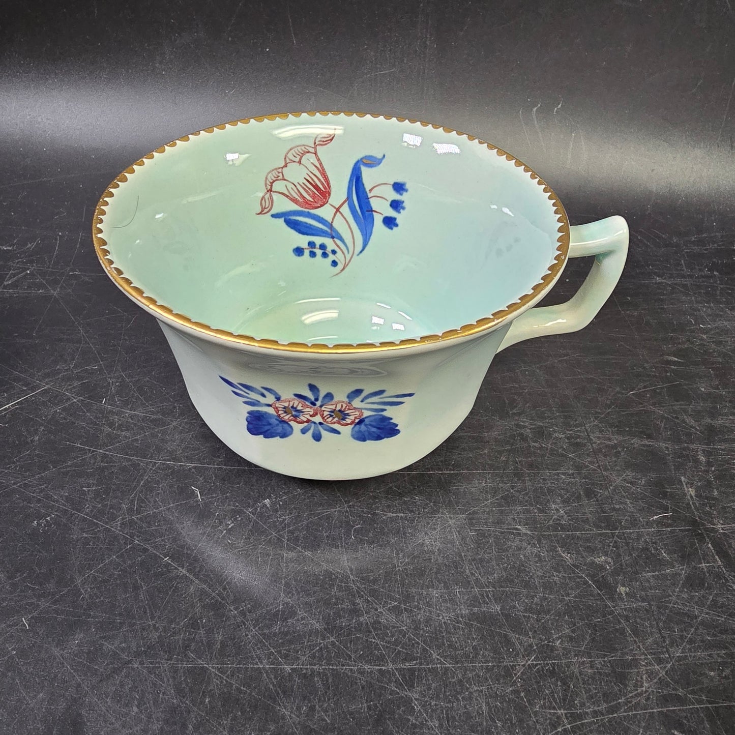Adams "Georgian" Oversized Tea Cup England Calyx Ware Hand Painted