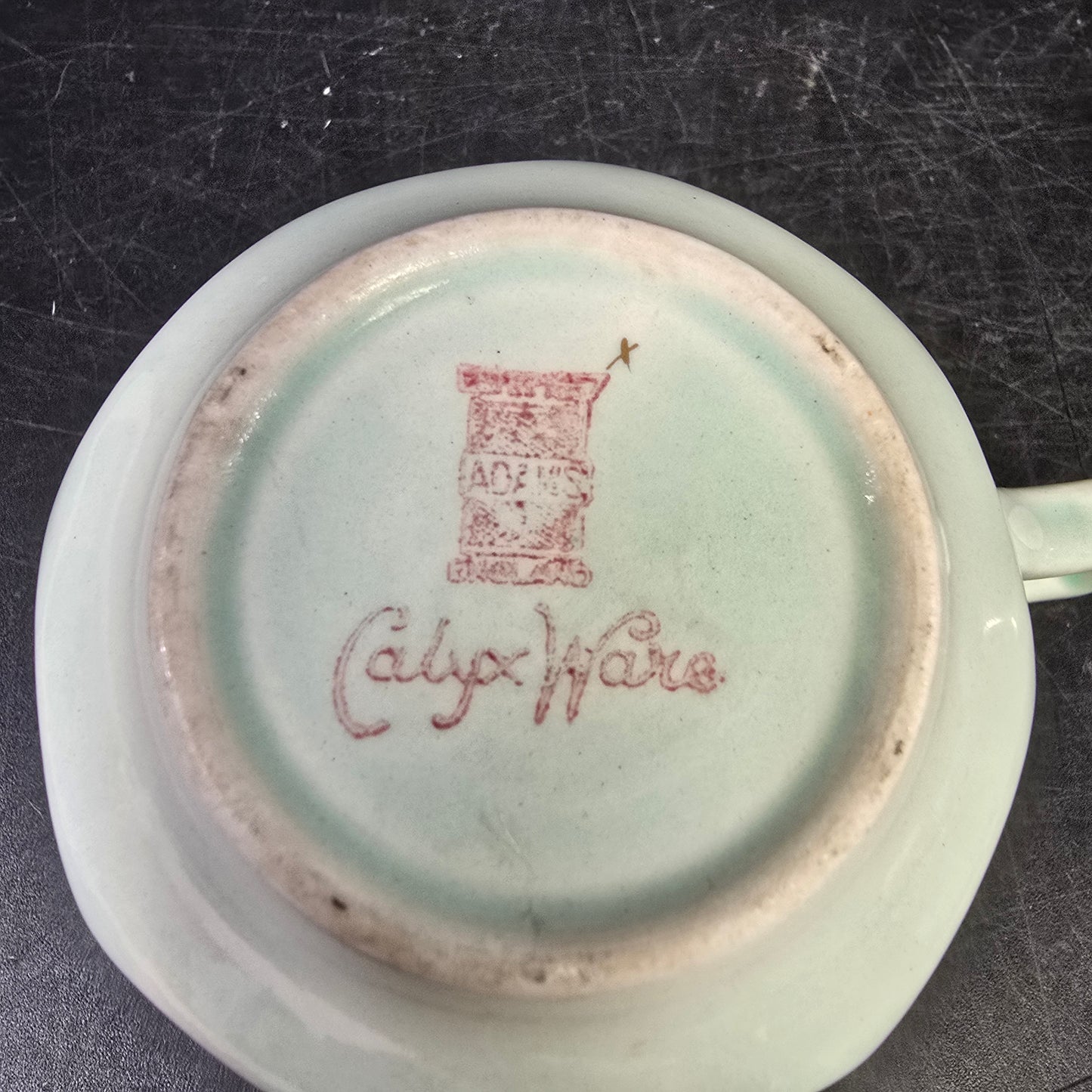 Adams "Georgian" Oversized Tea Cup England Calyx Ware Hand Painted