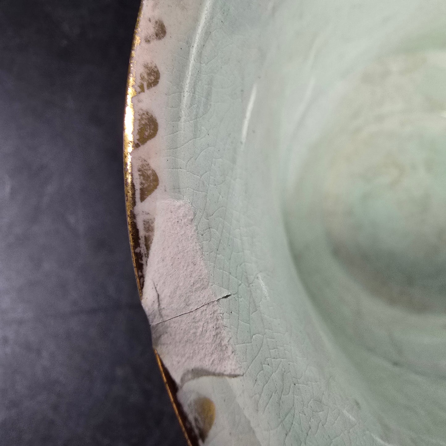 Adams "Georgian" Oversized Tea Cup Calyx Ware England (Damaged)