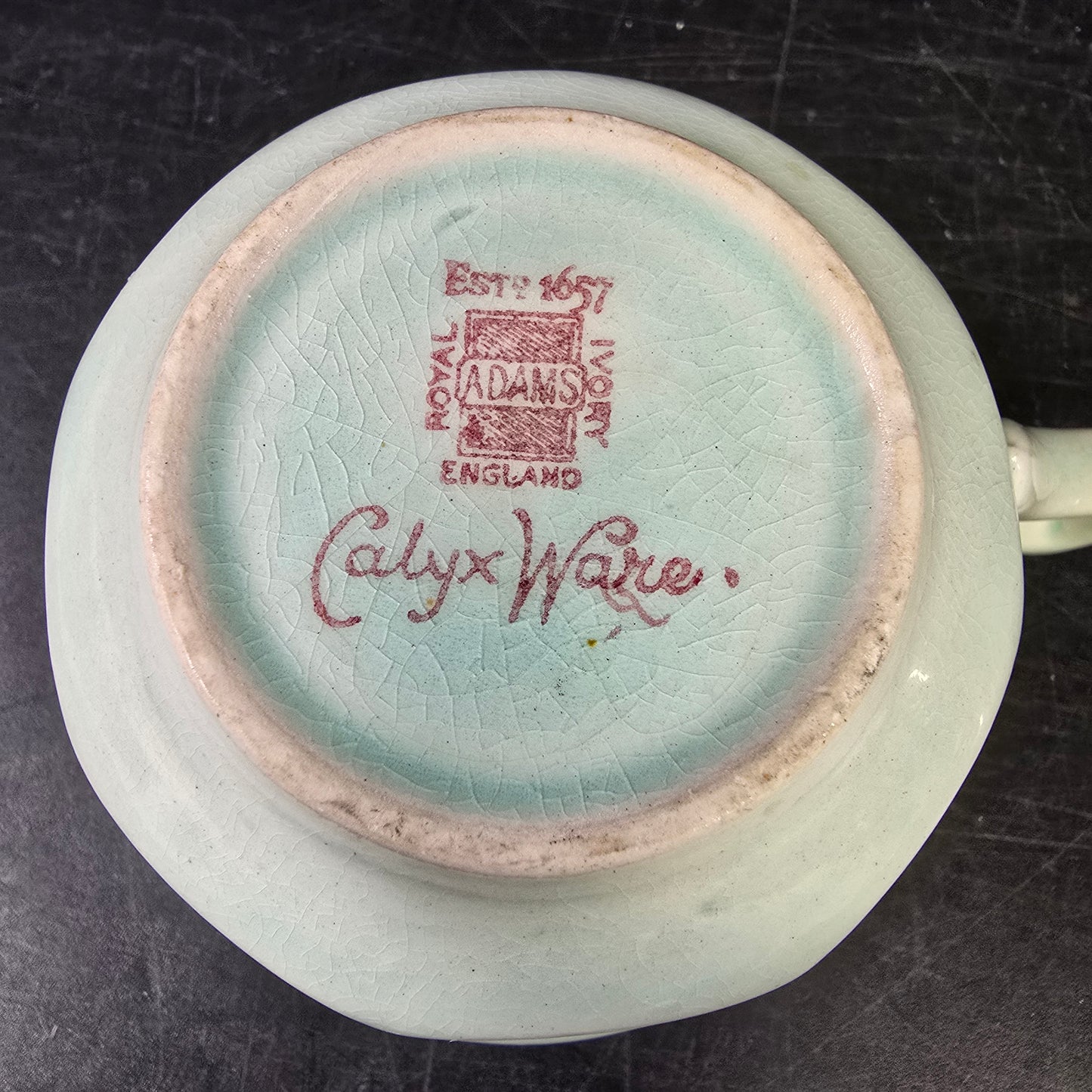 Adams "Georgian" Oversized Tea Cup Calyx Ware England (Damaged)