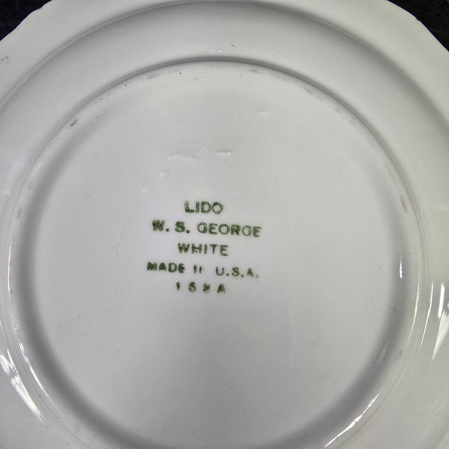 W S George "Lido" GEO152 Blue Flowers Saucer