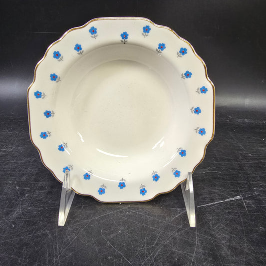 W S George "Lido" GEO152 Blue Flowers Fruit Bowl