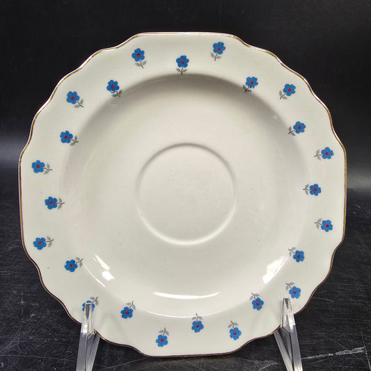 W S George "Lido" GEO152 Blue Flowers Saucer
