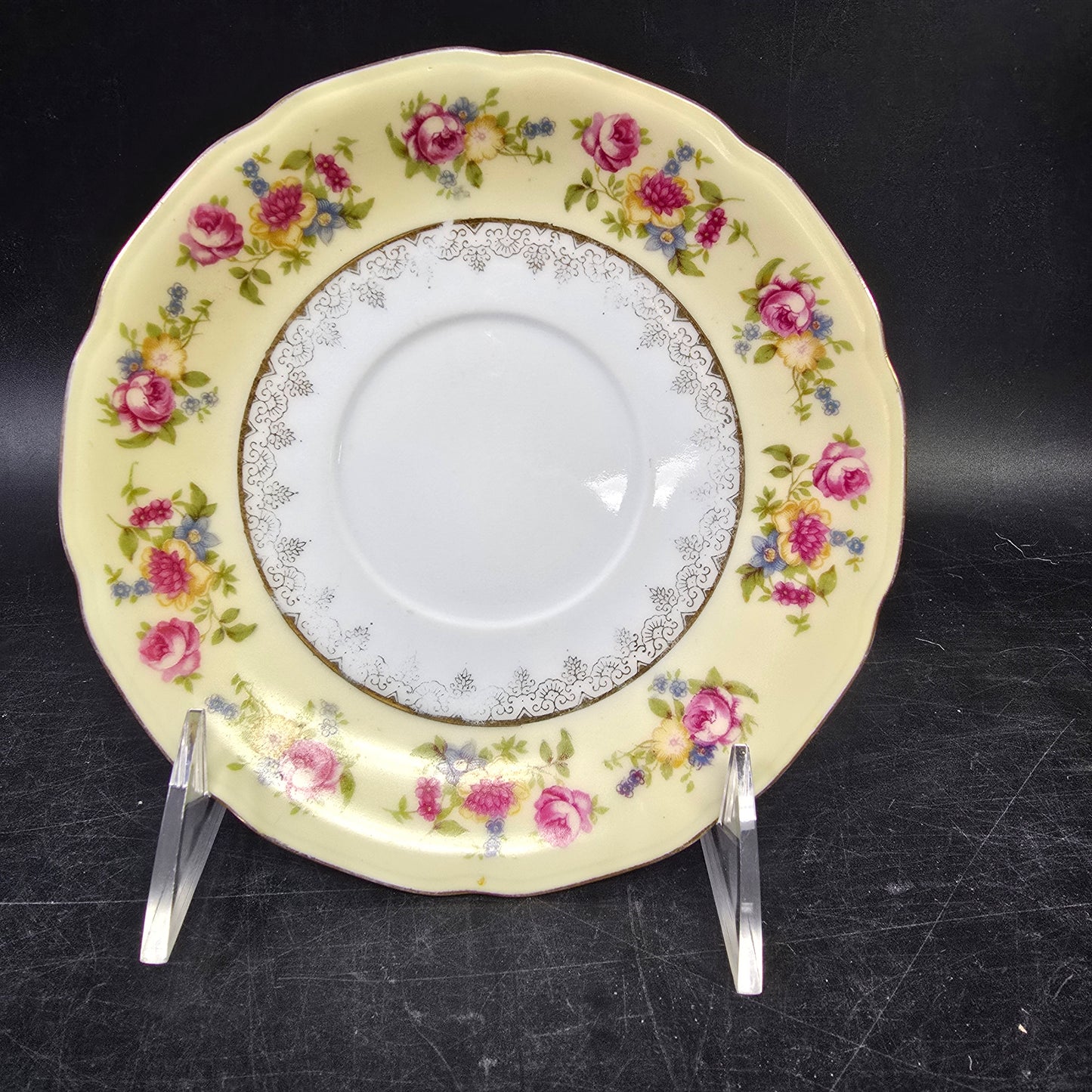 Gold Castle "Hostess" c. 1940 Japan Gold Castle Stamp Saucer