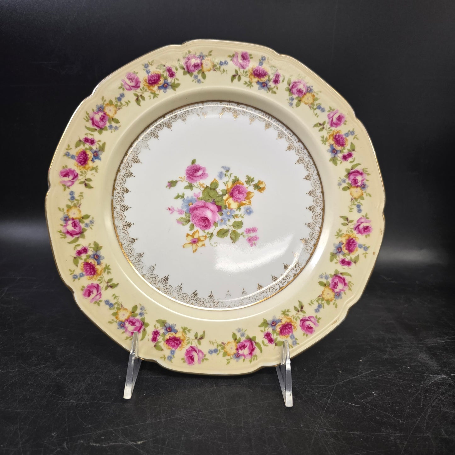 Gold Castle "Hostess" c.1940 Japan Luncheon Plate Gold Castle Stamped