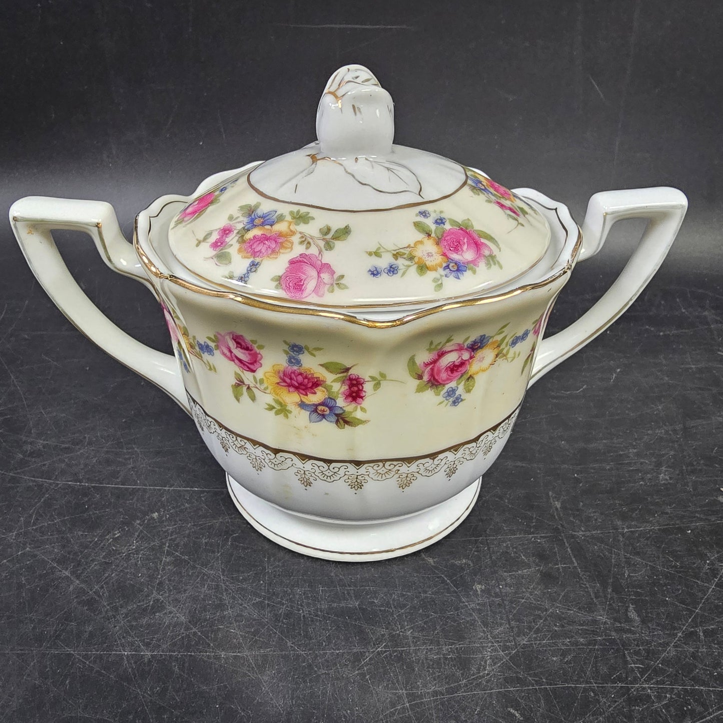 Gold Castle "Hostess" c.1940 Japan Sugar and Creamer Set Gold Castle Stamped