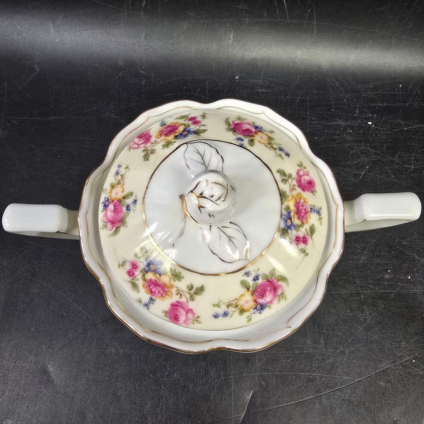 Gold Castle "Hostess" c.1940 Japan Sugar and Creamer Set Gold Castle Stamped