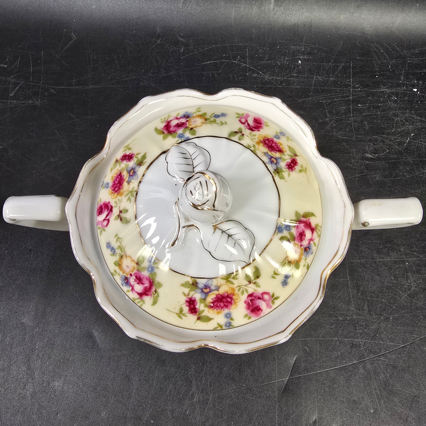 Gold Castle "Hostess" c.1940 Japan Sugar Bowl with Lid