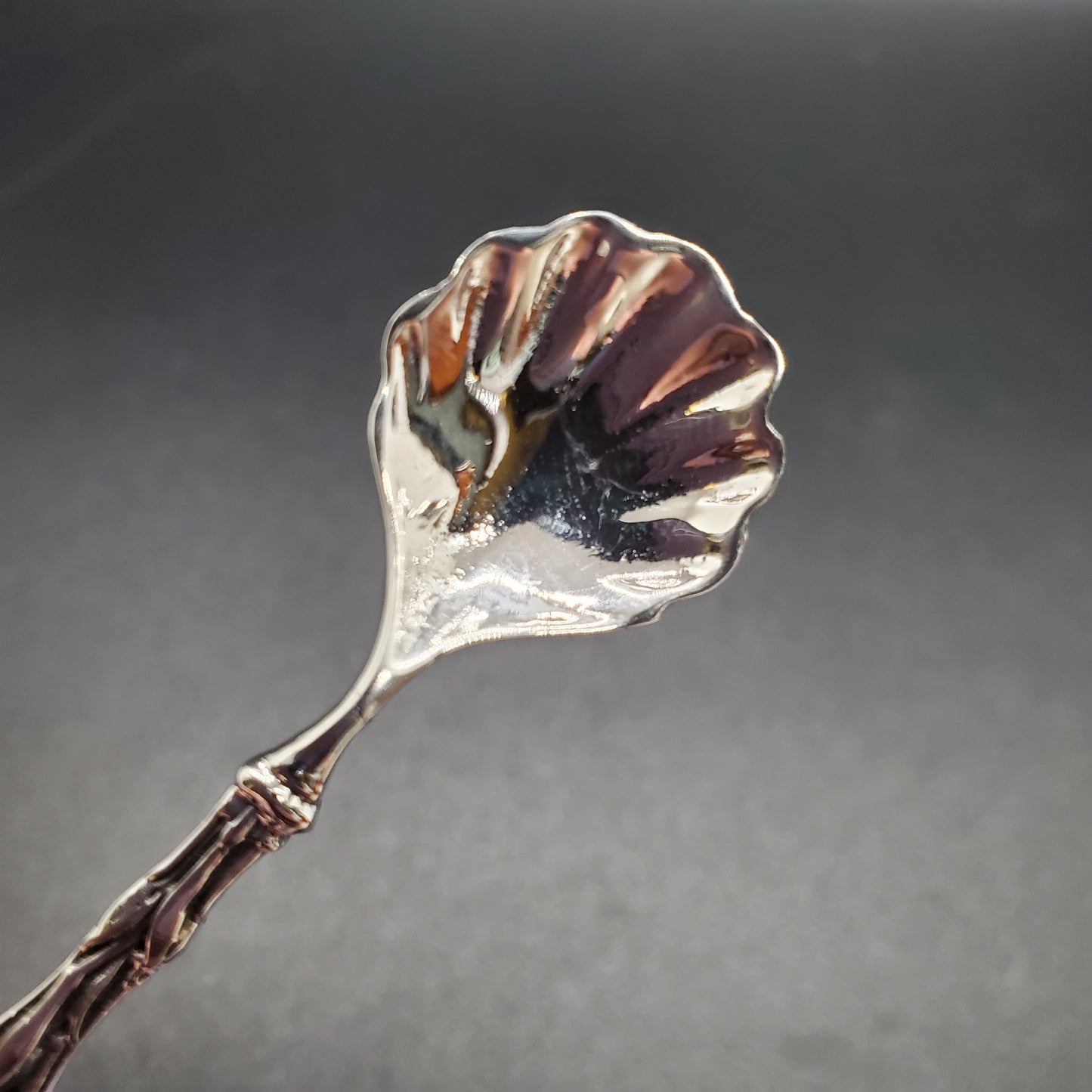 Sterling Silver Shell Master Salt Spoon