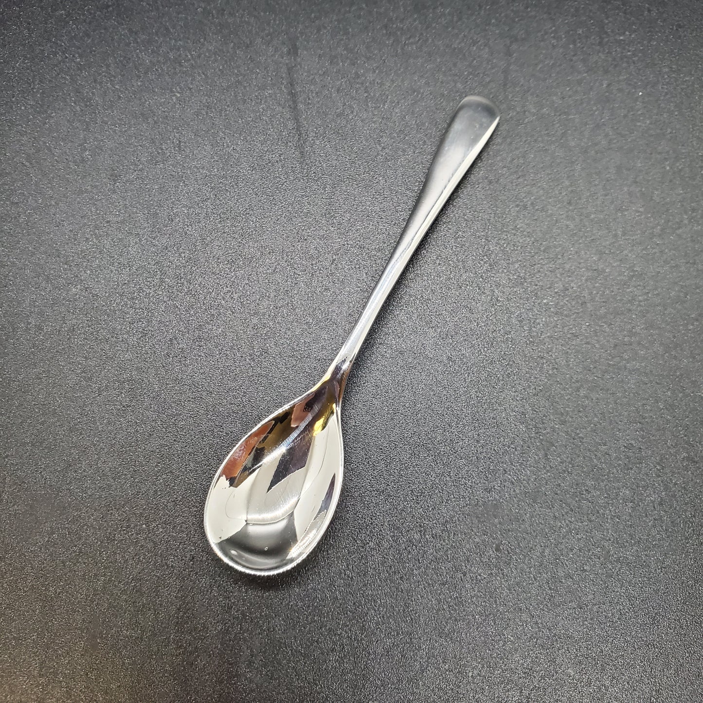 Classic Plain Sterling Silver Mustard / Salt Spoon